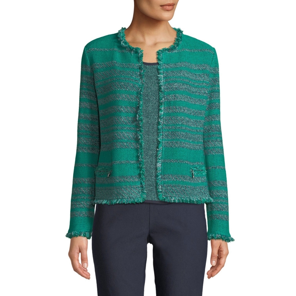 Nic+Zoe open front tweed jacket